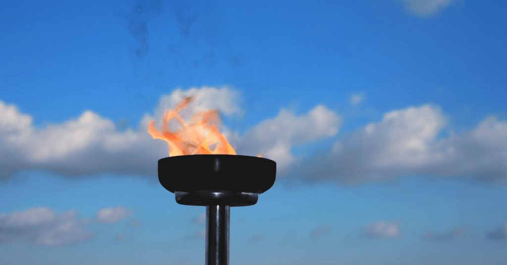 Stock image of a burning torch