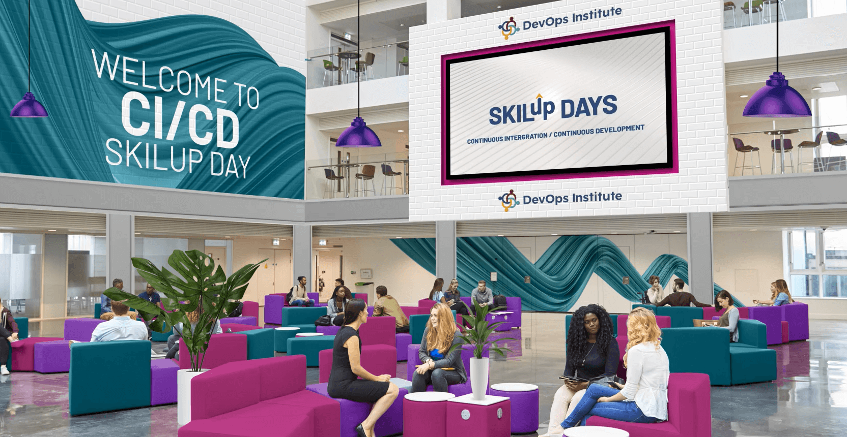 screenshot of virtual lobby at SKILup Day CI/CD