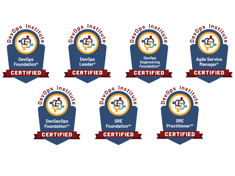 Online courses available in SKILup IT Learning+: DevOps Foundation<br />
DevOps Leader<br />
DevOps Engineering Foundation<br />
DevSecOps Foundation<br />
Site Reliability Engineering Foundation<br />
Site Reliability Engineering Practitioner<br />
 Agile Service Manager